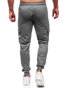 Pantaloni jogger tipo cargo da uomo antracite Bolf JX5061