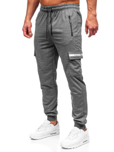 Pantaloni jogger tipo cargo da uomo antracite Bolf JX5063