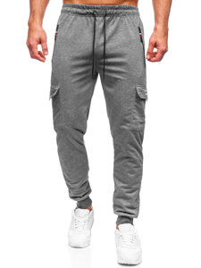 Pantaloni jogger tipo cargo da uomo antracite Bolf JX5065