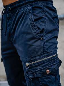 Pantaloni jogger tipo cargo da uomo blu Bolf CT6702S0