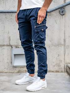 Pantaloni jogger tipo cargo da uomo blu Bolf CT6702S0