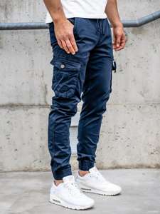 Pantaloni jogger tipo cargo da uomo blu Bolf CT6702S0