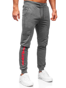 Pantaloni jogger tipo cargo da uomo grafite Bolf HW2357