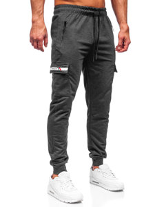 Pantaloni jogger tipo cargo da uomo grafite Bolf JX5063