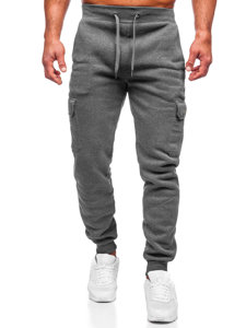 Pantaloni jogger tipo cargo da uomo grafite Bolf JX8709