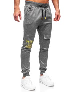 Pantaloni jogger tipo cargo da uomo grafite Bolf K10286