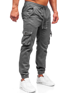 Pantaloni jogger tipo cargo da uomo grafite Bolf MP0181G