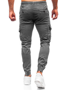 Pantaloni jogger tipo cargo da uomo grigi Bolf CT6706S0