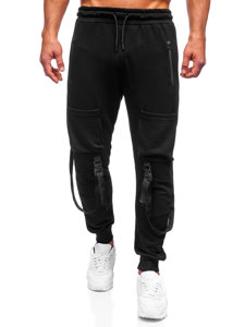 Pantaloni jogger tipo cargo da uomo neri Bolf 6581