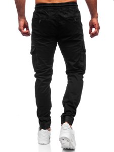 Pantaloni jogger tipo cargo da uomo neri Bolf CT6706S0