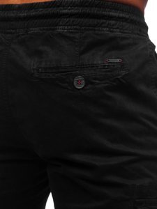 Pantaloni jogger tipo cargo da uomo neri Bolf CT6706S0