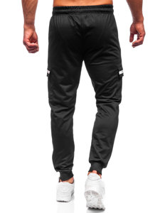 Pantaloni jogger tipo cargo da uomo neri Bolf JX5063