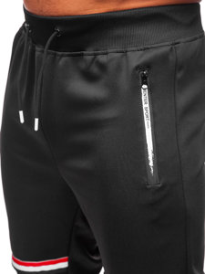 Pantaloni jogger tipo cargo da uomo neri Bolf K10277