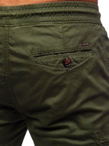 Pantaloni jogger tipo cargo da uomo verdi Bolf CT6702