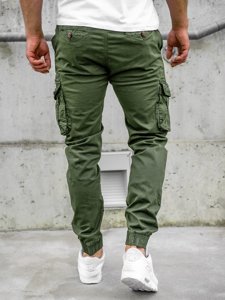 Pantaloni jogger tipo cargo da uomo verdi Bolf CT6702