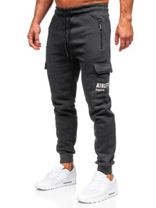 Pantaloni jogger tipo cargo di tuta da uomo grafite Bolf JX6028