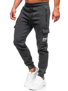 Pantaloni jogger tipo cargo di tuta da uomo grafite Bolf JX6028