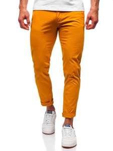 Pantaloni tipo chino da uomo arancioni Bolf 1146