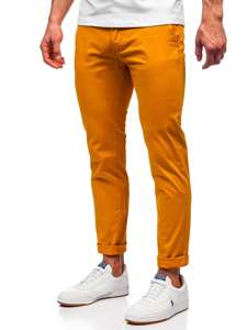 Pantaloni tipo chino da uomo arancioni Bolf 1146