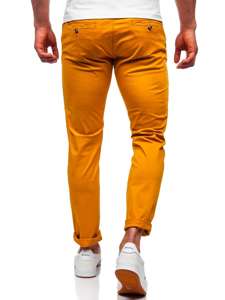 Pantaloni tipo chino da uomo arancioni Bolf 1146