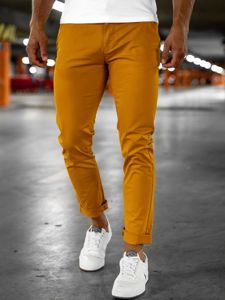 Pantaloni tipo chino da uomo arancioni Bolf 1146