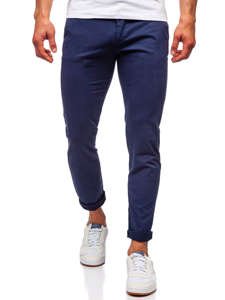 Pantaloni tipo chino da uomo blu Bolf 1146