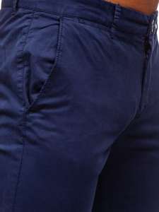 Pantaloni tipo chino da uomo blu Bolf 1146