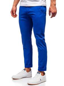 Pantaloni tipo chino da uomo cobalto Bolf 1146