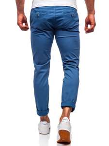 Pantaloni tipo chino da uomo indaco Bolf 1146