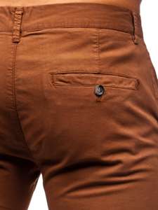 Pantaloni tipo chino da uomo marroni Bolf 1146