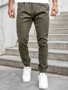 Pantaloni tipo jogger da uomo khaki Bolf 707