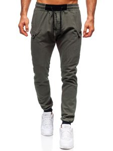 Pantaloni tipo jogger da uomo verdi Bolf B11103