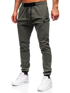 Pantaloni tipo jogger da uomo verdi Bolf B11103