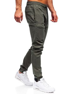 Pantaloni tipo jogger da uomo verdi Bolf B11119