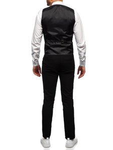 Set gilet e pantaloni da uomo nero Bolf 0014