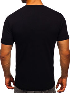 T-shirt con applicazioni da uomo nera Bolf 2352