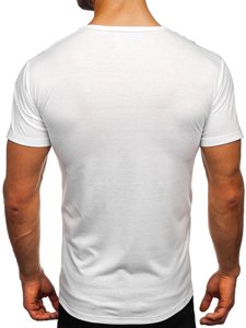 T-shirt con stampa da uomo bianca Bolf KS2525T