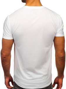 T-shirt con stampa da uomo bianca Bolf KS2538