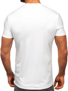 T-shirt con stampa da uomo bianca Bolf MT3019