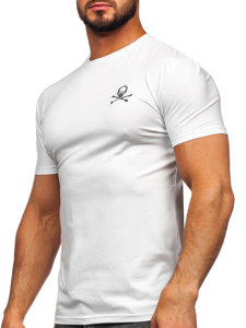 T-shirt con stampa da uomo bianca Bolf MT3049