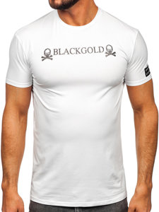 T-shirt con stampa da uomo bianca Bolf MT3050