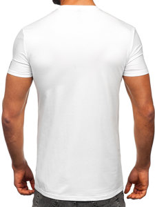 T-shirt con stampa da uomo bianca Bolf MT3050