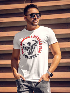 T-shirt con stampa da uomo bianca Bolf Y70015A