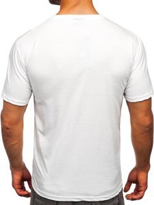 T-shirt con stampa da uomo bianco Bolf 0202