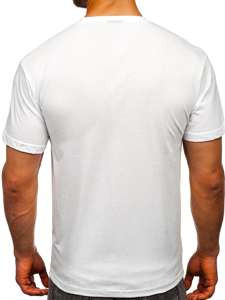 T-shirt con stampa da uomo bianco Bolf 10821