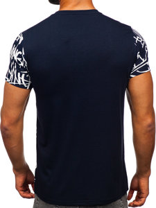 T-shirt con stampa da uomo blu Bolf 8T953