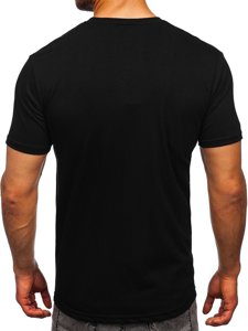 T-shirt con stampa da uomo nera Bolf 0303