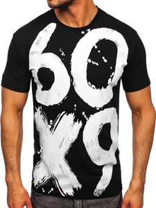 T-shirt con stampa da uomo nera Bolf 0303