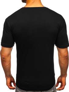 T-shirt con stampa da uomo nera Bolf 1181