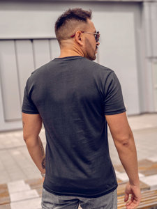 T-shirt con stampa da uomo nera Bolf 1181A